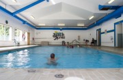 Indoor swimming pool, hottub and sauna